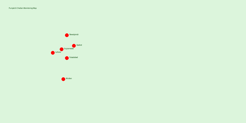 Punjab E-Challan City Map